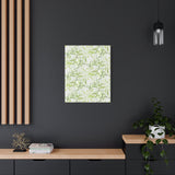 Snow Queen Pothos Pattern Canvas Print – Botanical Wall Art