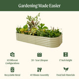 Vego 17" Tall 10 In 1 Jumbo Modular Metal Raised Garden Bed Kit