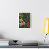 Gauguin Inspired Tropical Still Life with Orchids and Bromeliads