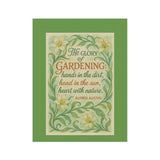 The Glory of Gardening - Alfred Austin Quote, Garden & House Banner, Outdoor Decor, Gardening Flag, Floral Home Accent, Nature Lover Gift
