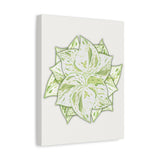 Snow Queen Pothos Canvas Print – Botanical Wall Art