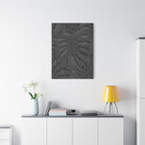 Charcoal Monstera Canvas Print – Botanical Wall Art
