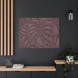 Merlot Monstera Canvas Print – Botanical Wall Art