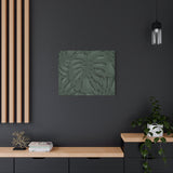 Deep Green Monstera Canvas Print – Botanical Wall Art
