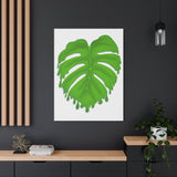 Melting Monstera Canvas Print – Botanical Wall Art
