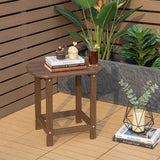 18" Weather Resistant Outdoor Side Table - HDPE Construction