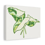 Marble Syngonium Canvas Print – Botanical Wall Art
