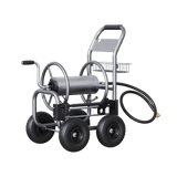 Garden Hose Reel Cart-4 Wheels-Heavy Duty on a black background