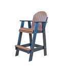 2' Standard Adirondack Chair - In Dining, Counter & Bar Heights chair with blue frame and brown slats on a white background