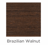 Wooden texture swatch labeled 'Brazilian Walnut' on a white background