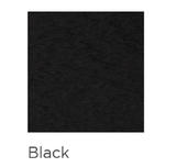 Solid black color swatch on a white background