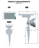 2-Piece LED Solar Spotlights - Oil-Rubbed Bronze 50 Lumen