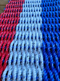 RED WHITE and BLUE stripe Lobster Rope Mat - FREE SHIPPING