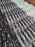 Rope Mat made with Lobster Rope, Black Gray White - FREE SHIPPING