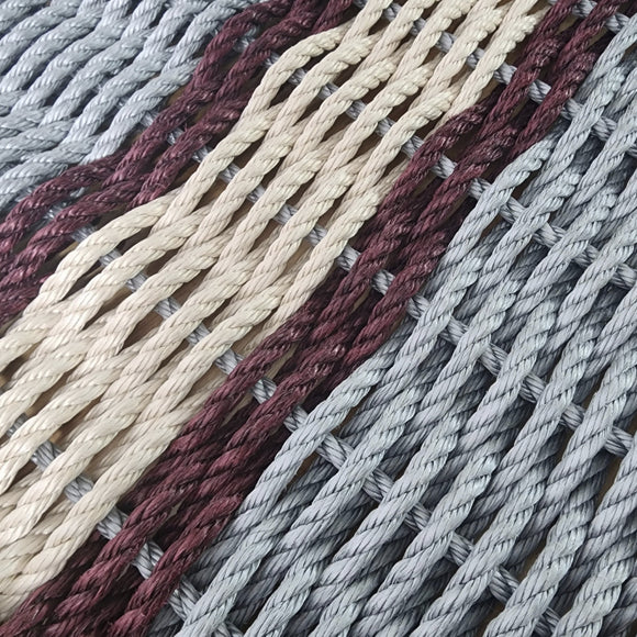 Close-up of braided cables in various colors.