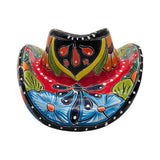 Small Talavera Sombrero Planter | Hand-Painted Cowboy Hat Decor