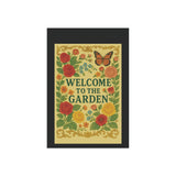 Victorian Garden Banner - Welcome to the Garden Flag, Floral Outdoor Decor, Spring Gardening Gift, Butterfly Garden Sign, Home & Patio Decor