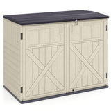 20 Cu.Ft Horizontal Resin Storage Shed with Adjustable Shelf