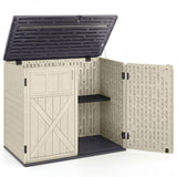 20 Cu.Ft Horizontal Resin Storage Shed with Adjustable Shelf
