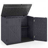 20 Cu.Ft Horizontal Resin Storage Shed with Adjustable Shelf