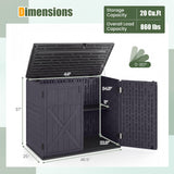 20 Cu.Ft Horizontal Resin Storage Shed with Adjustable Shelf