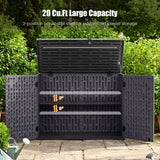 20 Cu.Ft Horizontal Resin Storage Shed with Adjustable Shelf
