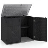 20 Cu.Ft Horizontal Resin Storage Shed with Adjustable Shelf