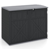20 Cu.Ft Horizontal Resin Storage Shed with Adjustable Shelf