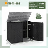 20 Cu.Ft Horizontal Resin Storage Shed with Adjustable Shelf