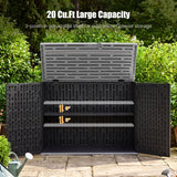20 Cu.Ft Horizontal Resin Storage Shed with Adjustable Shelf