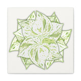 Snow Queen Pothos Canvas Print – Botanical Wall Art