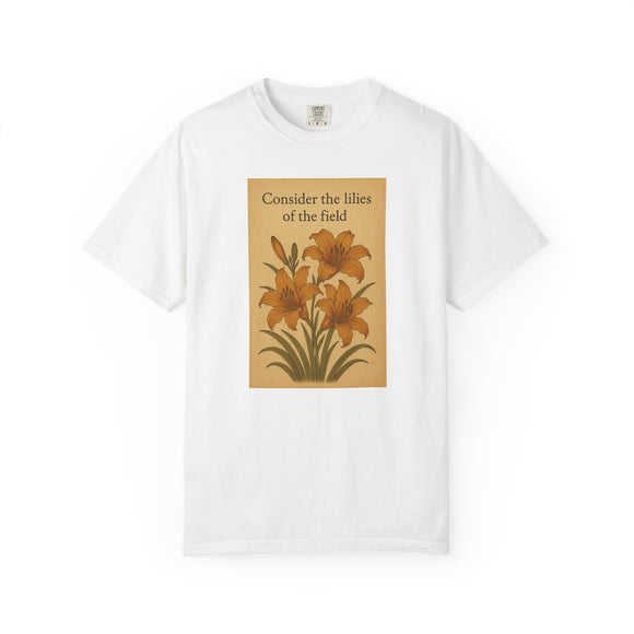 Consider the lilies t-shirt white