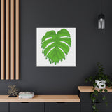 Melting Monstera Canvas Print – Botanical Wall Art