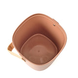 Brown Astrik Compost Bin with a handle on a white background