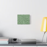 Sage Green Monstera Canvas Print – Botanical Wall Art