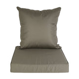 Outdoor Seat Cushion Set Waterproof Patio Furniture Cushion and Back Pillow Fade Resistant Deep Seat Set Chair Pad with Removable Cover for Chair Sofa