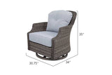 Tenaya 4-Piece Firepit Set with Swivel Rocking Chairs