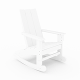 White Savannah Adirondack Rocker on a white background