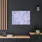 Graptopetalum Murasaki Succulent Pattern Canvas Print – Botanical Wall Art
