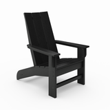 Black Adirondack chair on a white background