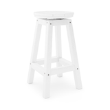 White 14" Round Counter Stool on a white background