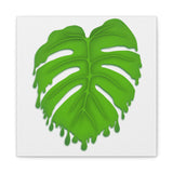 Melting Monstera Canvas Print – Botanical Wall Art