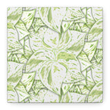 Snow Queen Pothos Pattern Canvas Print – Botanical Wall Art