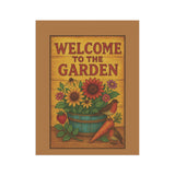 Rustic Garden Charm Banner – “Welcome to the Garden” - Floral Outdoor Decor, Gardening Gift, Butterfly Garden Sign, Home & Patio Decor
