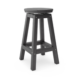 Black 14" Round Counter Stool on a white background