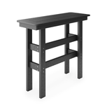 Black bar height table on a white background