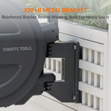 330 lb metal bracket attached to a wall with 'Giraffe Tools' branding.