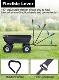 Heavy Duty Poly Garden Dump Cart – 600 lb Capacity, 10" Pneumatic Tires