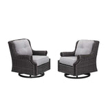 2 Lassen Wicker Swivel Rocking Chair