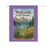Welcome to My Garden – Rocky Mountain Wildflower Banner, Outdoor Decoration, Floral Flag, Home Decor, Garden Sign, Patio Accessory